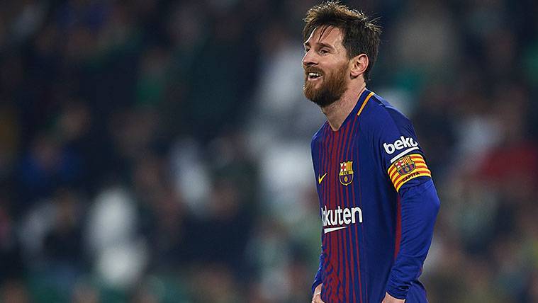 Leo Messi en un partido del FC Barcelona