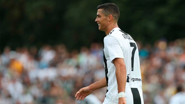 Cristiano Ronaldo en su primer partido con la Juventus