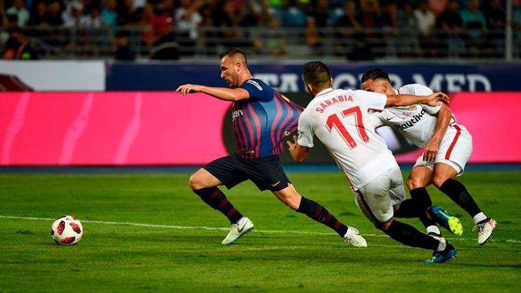 Arthur Melo, during the meeting of Supercopa in front of the Seville