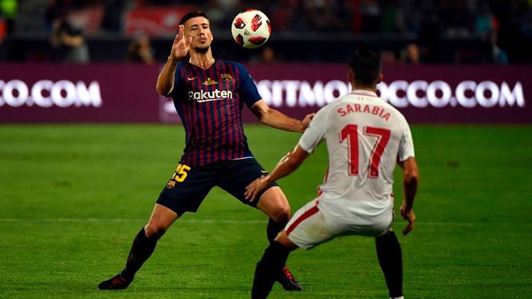 Clément Lenglet, during the Supercopa of Spain against the Seville