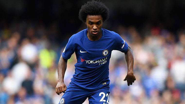 Willian In a party of Chelsea in the Premier League