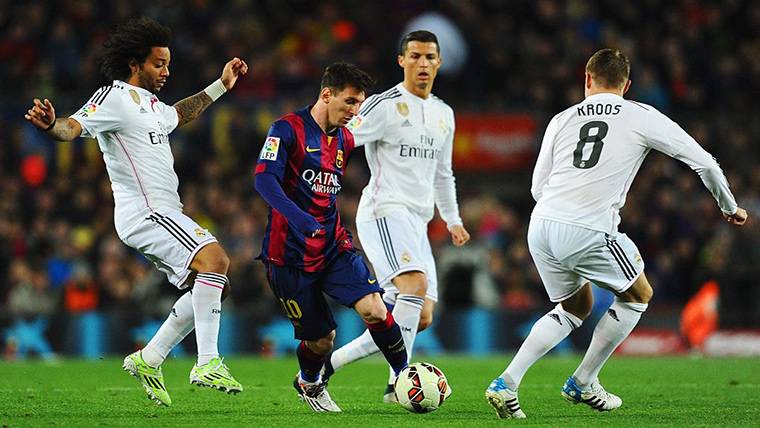 Leo Messi, durante un Clásico contra el Real Madrid