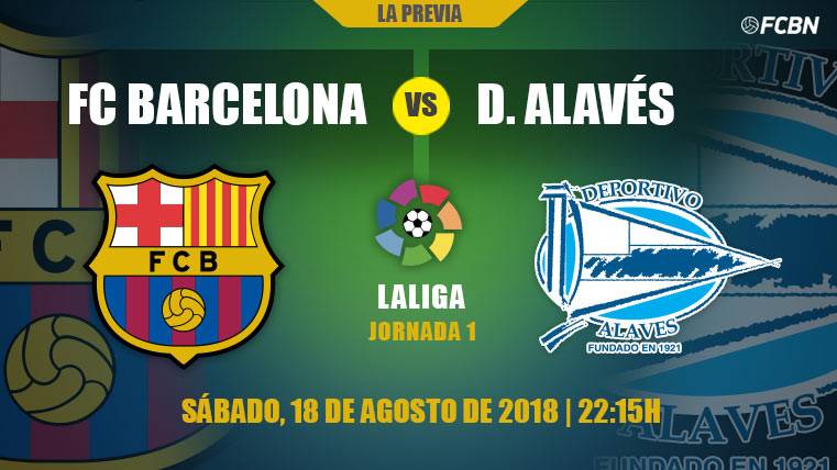 Previous of the FC Barcelona-Sportive Alavés of the J1 of LaLiga 2018-19