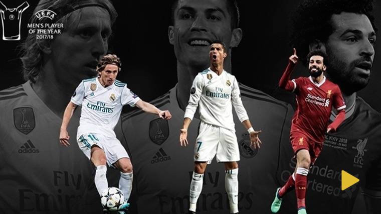 Modric, Cristiano Ronaldo and Mo Salah, candidates to Better Player of the UEFA