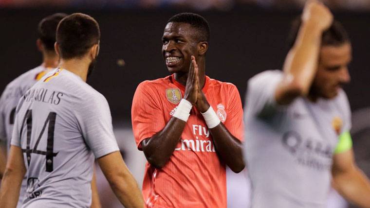 Vinicius Jr, during a friendly party with the Real Madrid