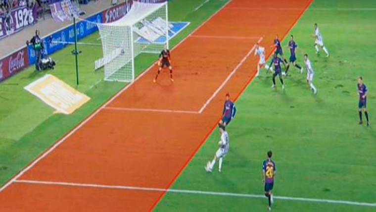 The goal of Keko, very cancelled by the VAR against the FC Barcelona