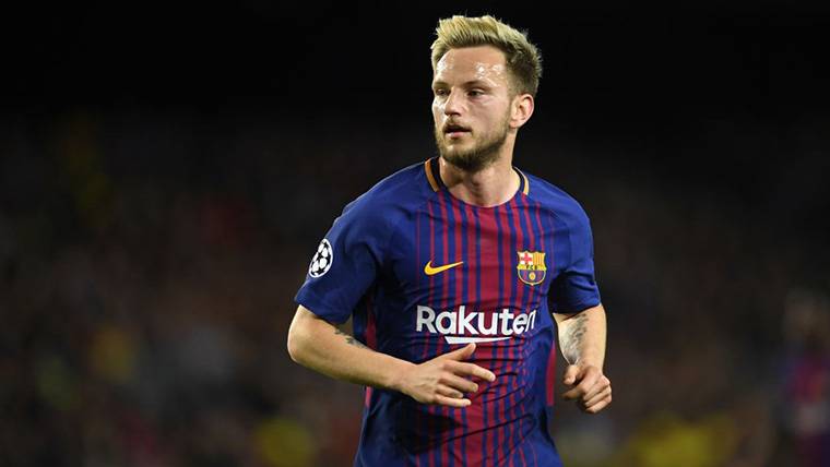 Ivan Rakitic, during a party with the FC Barcelona