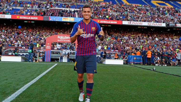 Philippe Coutinho in the presentation of the FC Barcelona | FCB