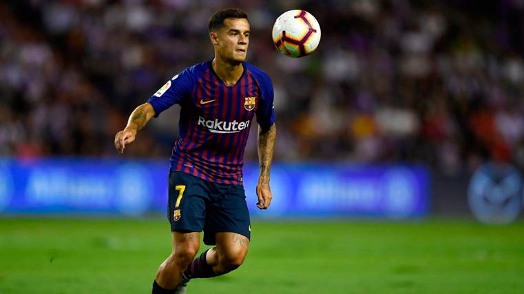 Philippe Coutinho in a party of the FC Barcelona