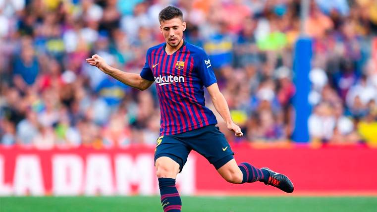 Clément Lenglet in a party of the FC Barcelona