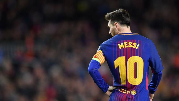 Leo Messi, durante un compromiso de UEFA Champions League