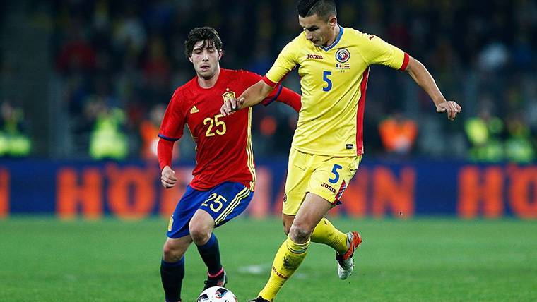Sergi Roberto, durante un compromiso con la Selección Española