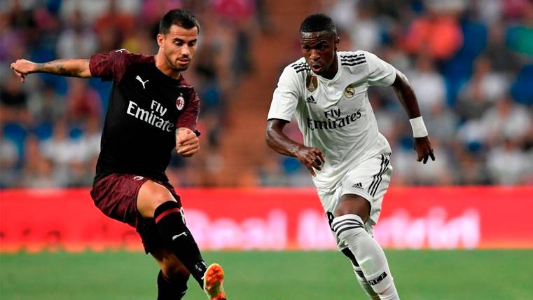 Vinicius Junior en un partido de pretemporada con el Real Madrid