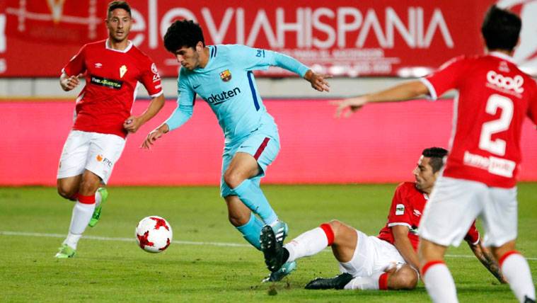 Carles Aleñá in a duel of Glass of the King with the FC Barcelona | FCB