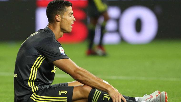 Cristiano Ronaldo, tras fallar una ocasión con la Juventus de Turín