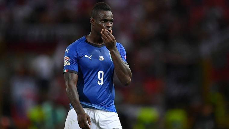 Mario Balotelli, during the last party of the selection of Italy