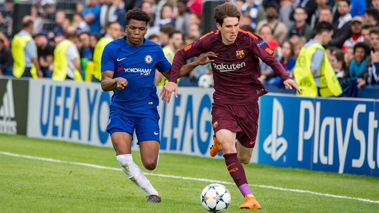 Juan Miranda, during a party of the UEFA Youth League with the Juvenile
