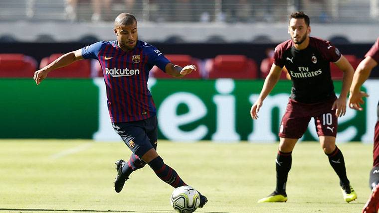 Rafinha Alcántara, durante un partido de pretemporada del Barça