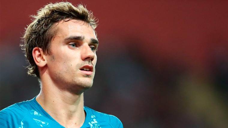 Antoine Griezmann in a party of the Athletic of Madrid
