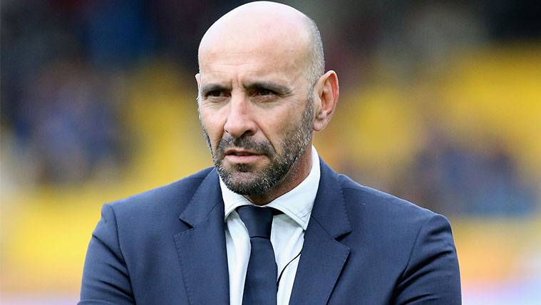 Monchi en un partido de la Roma en la Serie A