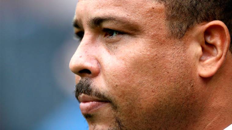 Ronaldo Nazario en un acto del Mundial de Rusia