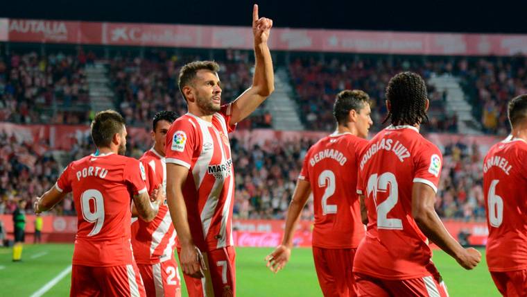 Christian Stuani celebra un gol con el Girona | @ChristianStuani