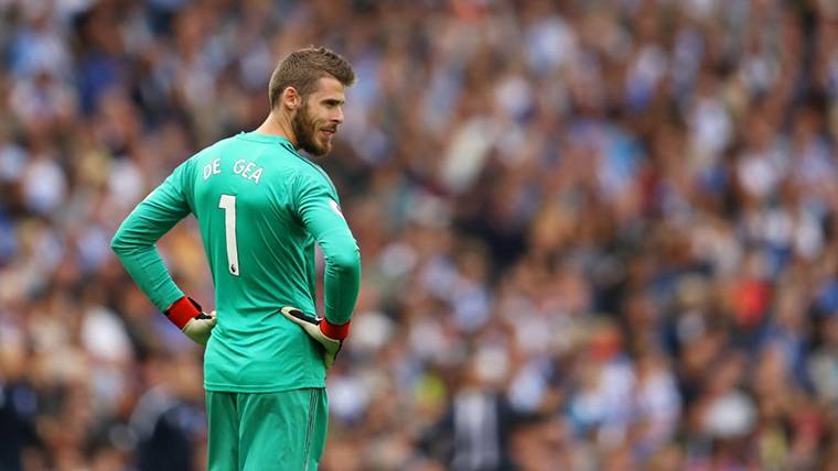 David De Gea, durante un partido con el Manchester United