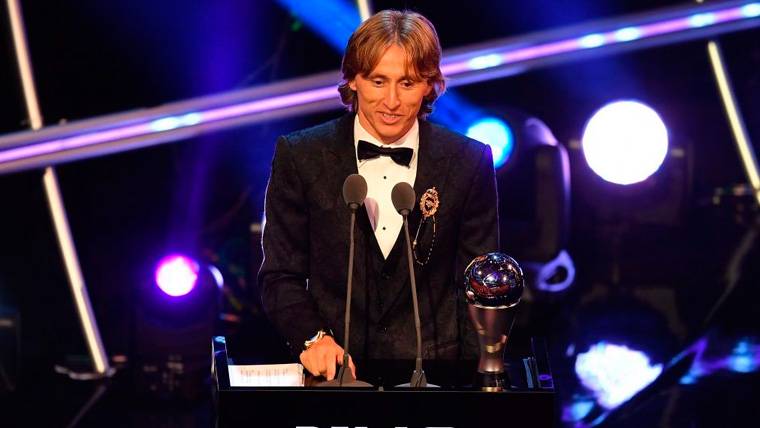 Luka Modric, winner of the FIFA The Best 2018