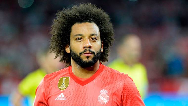 Marcelo in a party of the Real Madrid