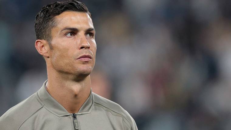 Cristiano Ronaldo, antes de un partido con la Juventus de Turín
