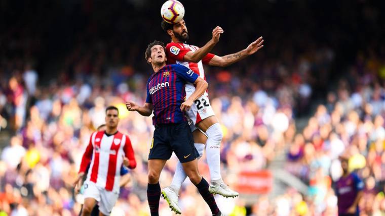 Sergi Roberto, durante el compromiso frente al Athletic de Bilbao