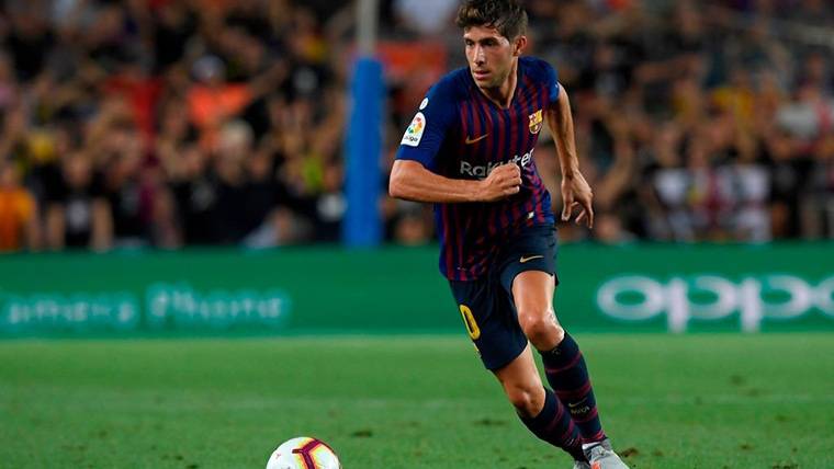 Sergi Roberto, durante un compromiso con el FC Barcelona