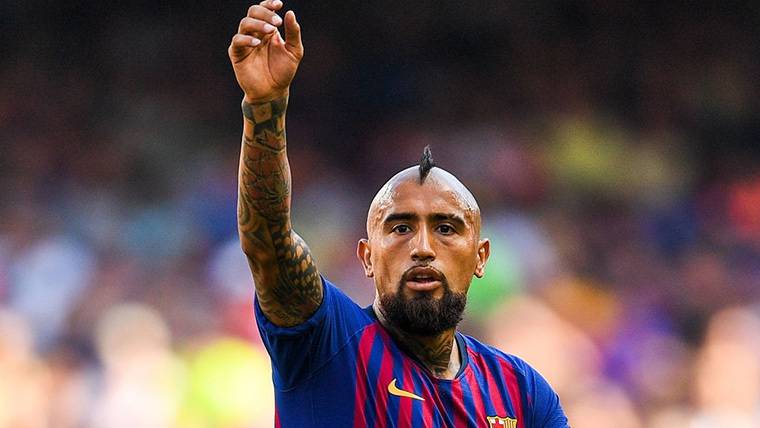 Arturo Vidal, durante el encuentro contra el Athletic de Bilbao