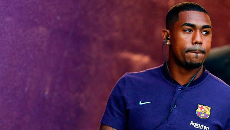 Malcom, during an announcement with the FC Barcelona