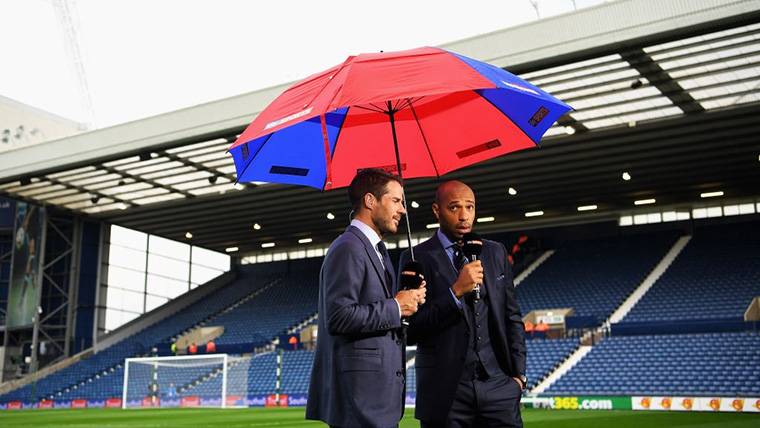 Thierry Henry, during his stage like commentator in Sky Sports