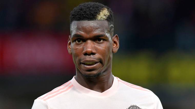 Paul Pogba en un partido del Manchester United