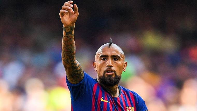 Arturo Vidal, during a commitment with the FC Barcelona