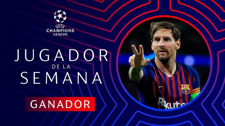Leo Messi, elegido de nuevo jugador de la semana en Champions League