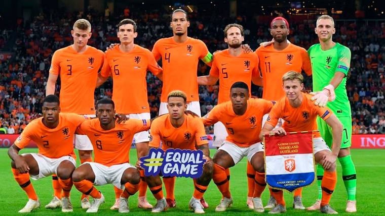 The eleven of Holland in his duel of Nations League against Germany