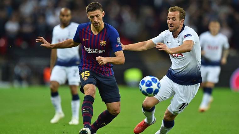 Clément Lenglet, during a party of Champions against the Tottenham