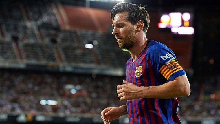 Leo Messi, durante un compromiso con el FC Barcelona