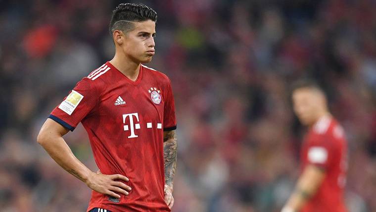James Rodríguez, during a commitment with the Bayern Munich
