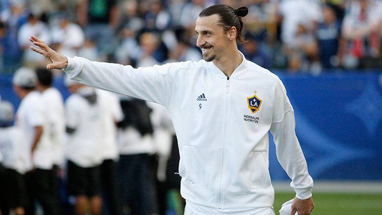 Zlatan Ibrahimovic en un partido de Los Angeles Galaxy