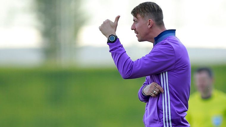 Guti Hernández, training to one of the filial of the Real Madrid