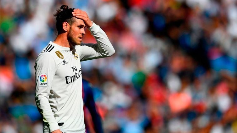 Gareth Bale se lamenta durante un partido del Real Madrid