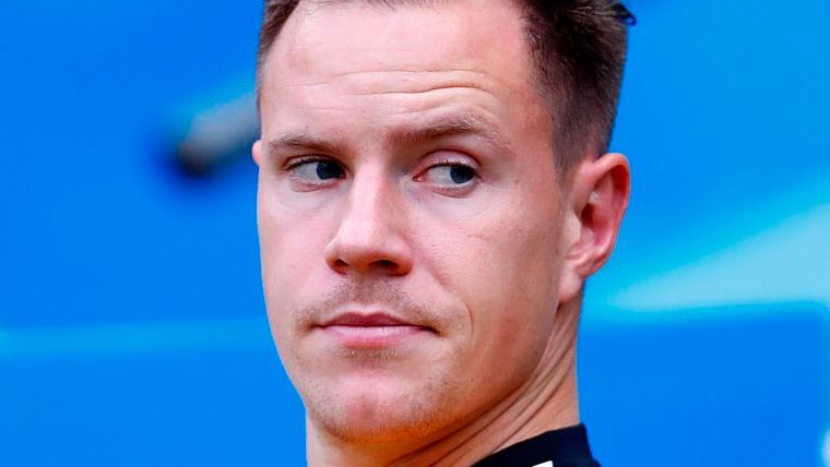 Marc-André Ter Stegen in a training of the FC Barcelona