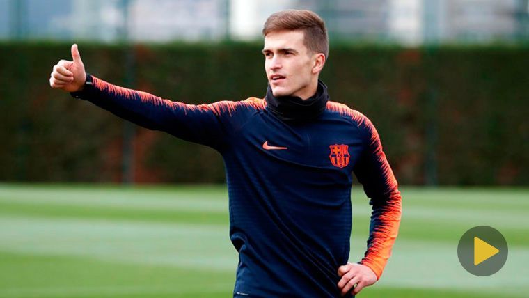 Denis Suárez in a training of the FC Barcelona