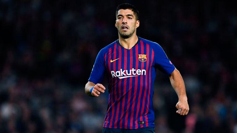 Luis Suárez en un partido del FC Barcelona