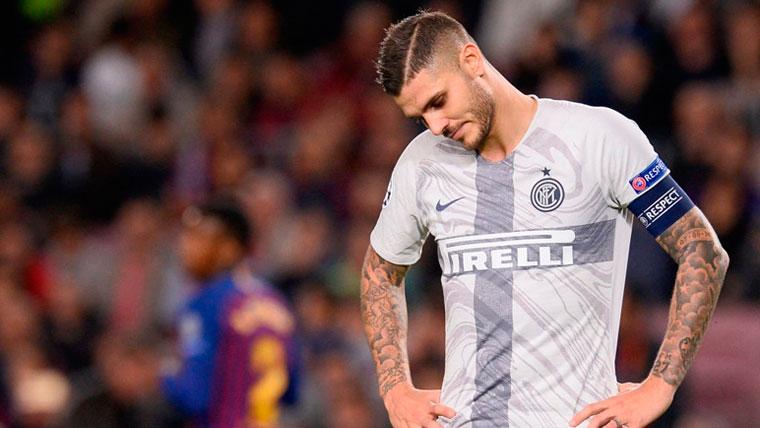 Mauro Icardi regrets  in the FC Barcelona-Inter of Milan