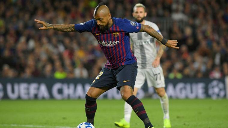 Arturo Vidal in a party of the FC Barcelona